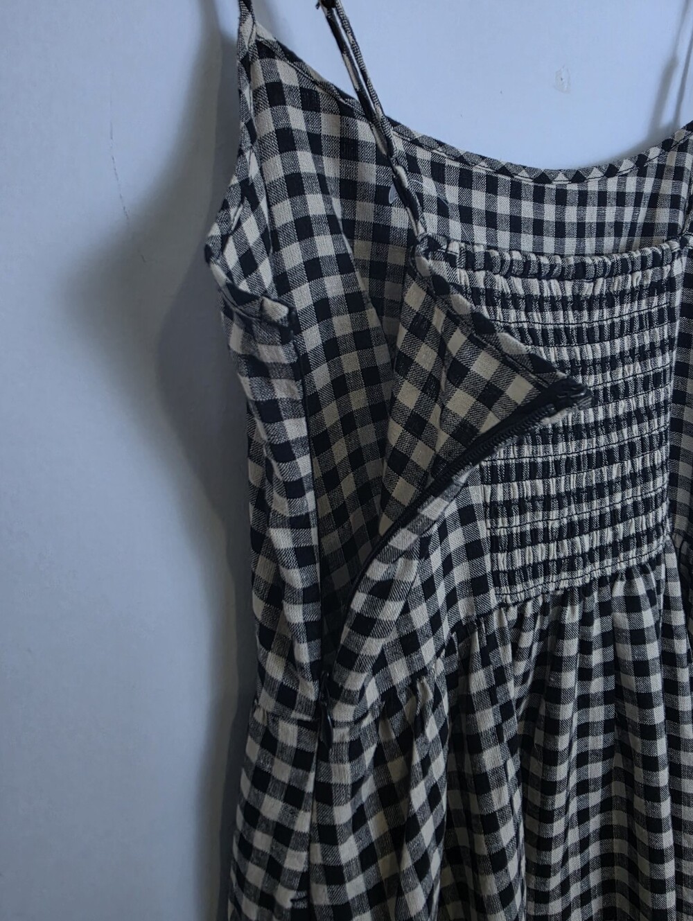 Gap Black and White Gingham Spaghetti-Strap Maxi Dress Size XS NWT - Picture 7 of 14